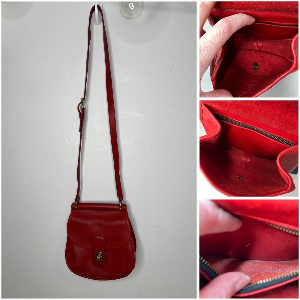 Vintage Red Coach Post Pouch Leather Crossbody Purse GORGEOUS - Picture 16 of 16